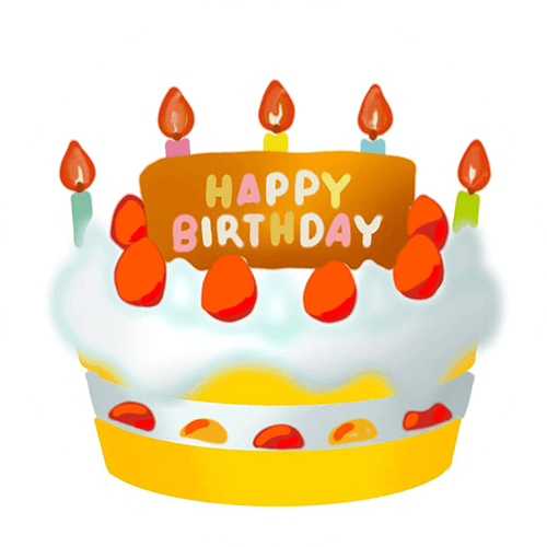 すいすい。「HAPPY BIRTHDAY」